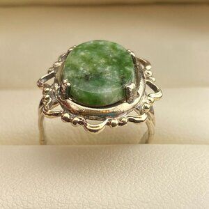 1930's Pacific Jewelry Co. Sterling Silver Green Cerrillos Turquoise Ring Sz 5